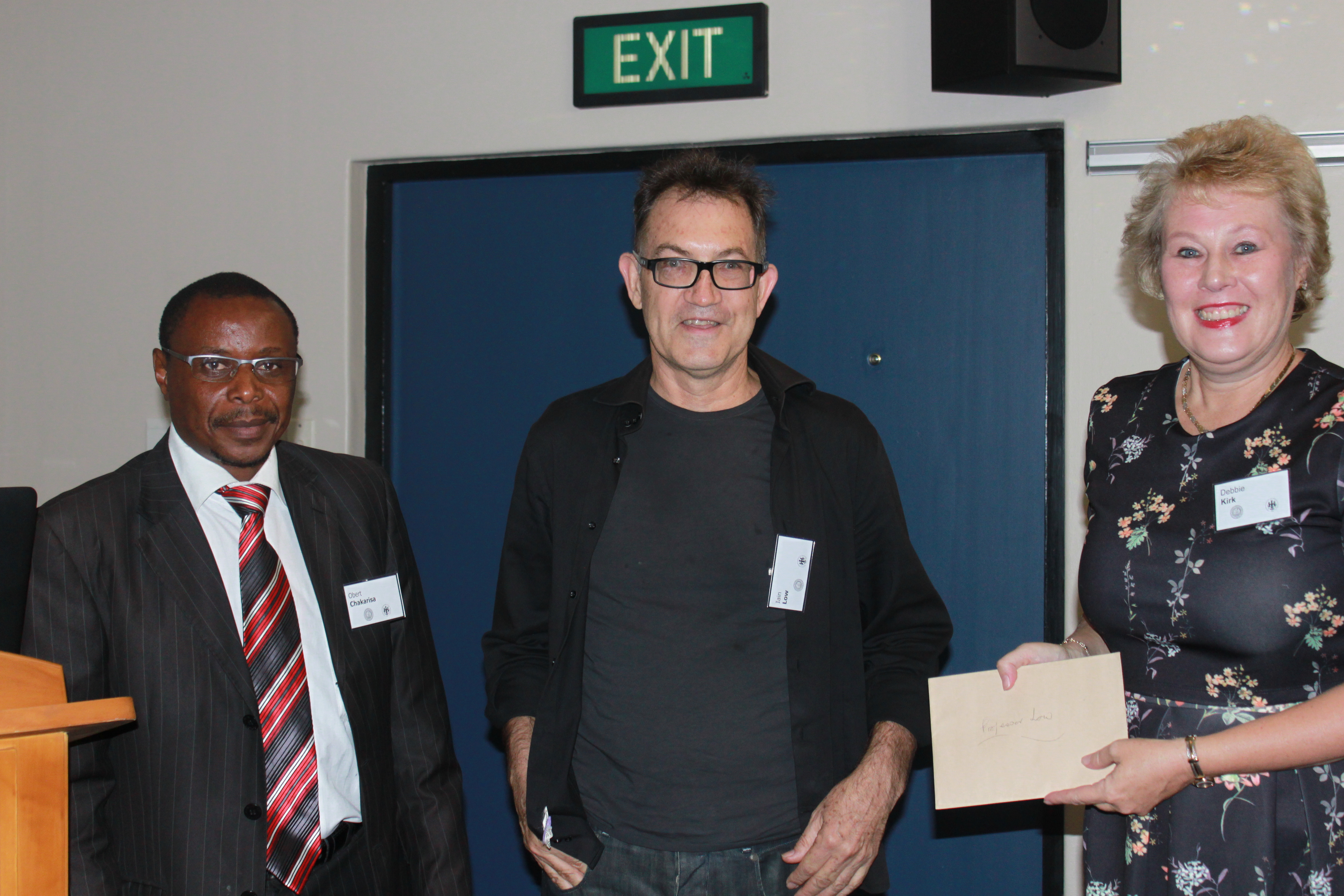 Image: From left: CEO Obert Chakarisa, Prof Iain Low, Executive Manager Marketing and Communication, Debbie Kirk