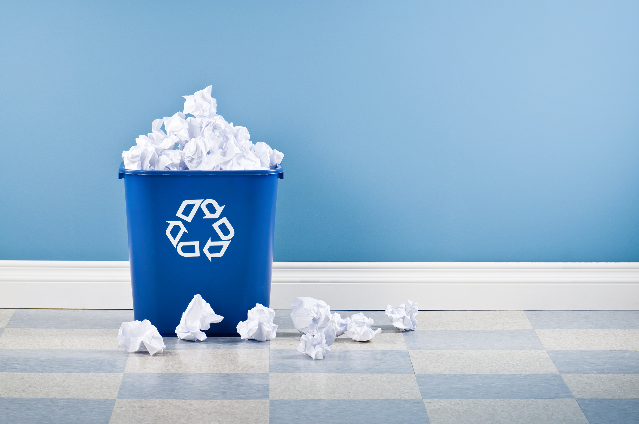 Image: iStock© - Recycling container full of paper